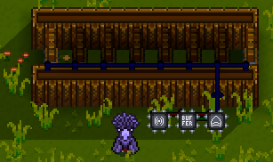 An example of a buffer and XOR gate to turn a constant input into a short signal to reset multiple doors
